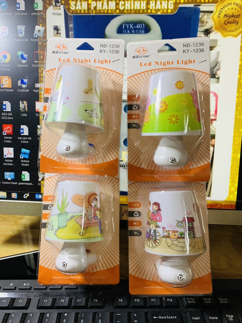 Đèn ngủ cảm ứng hình cái ly