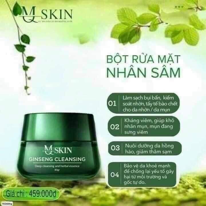[HCM]Bột rửa mặt nhân sâm MQ SKIN 100gr