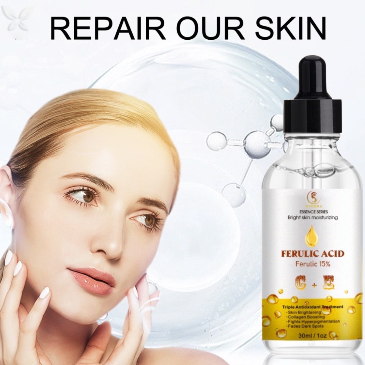 Serum tinh chất làm mờ thâm và sáng da Shine Vitamin C + E 30ml