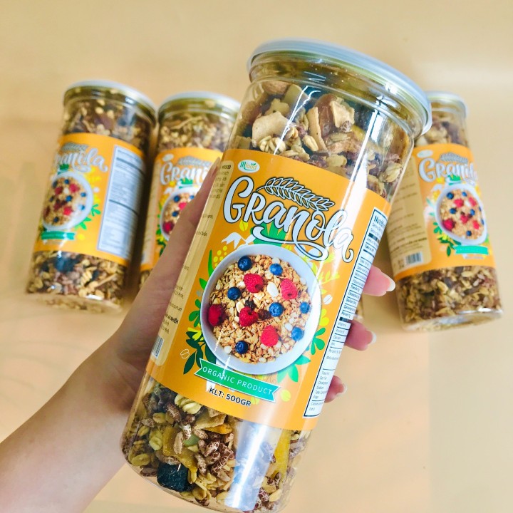 Granola 10 loại hạt đầy đủ chất dinh dưỡng hũ 500g