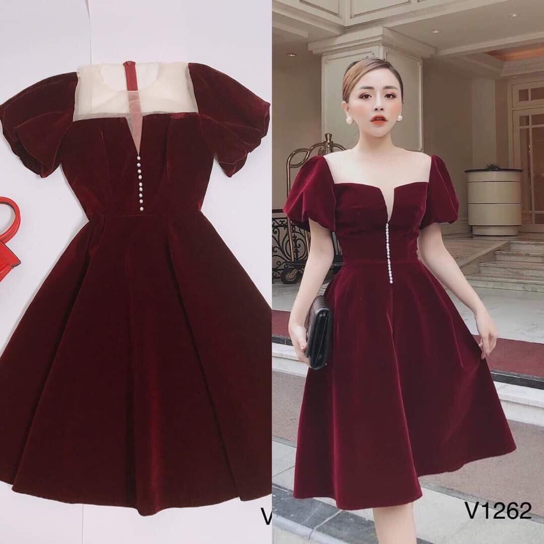 [HCM]Đầm nhung cao cấp quá đẹp ( đầm cao cấp)