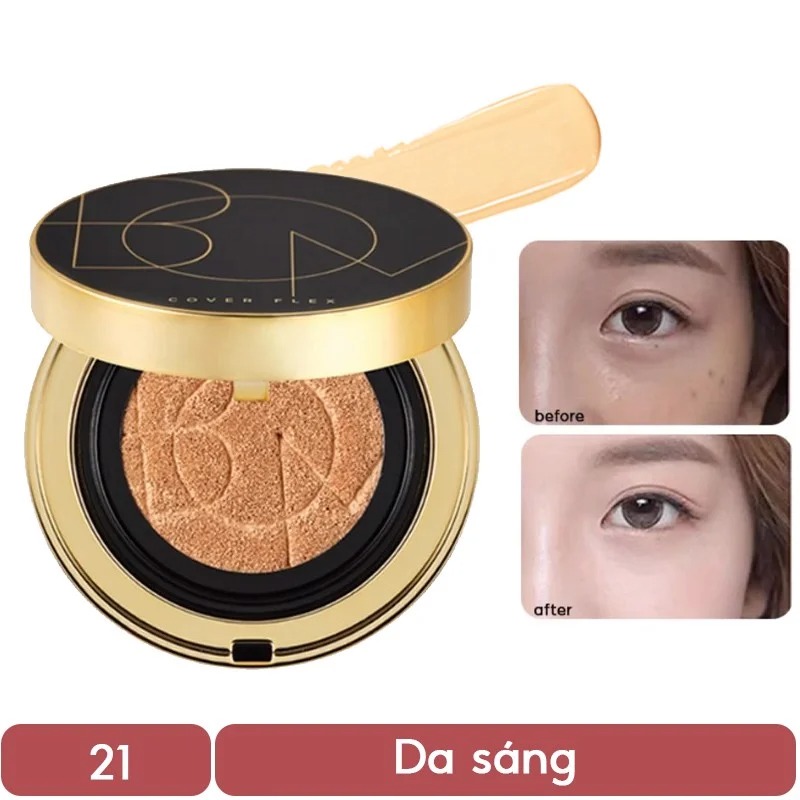 Phấn nước trang điểm che phủ tốt, khuyết điểm, lâu trôi b.o.m cover flex cushion spf50+/ pa+++ 15g