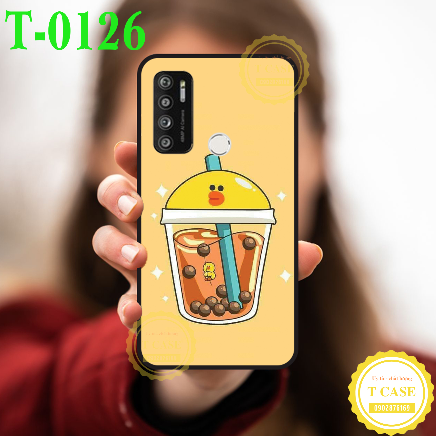 [HCM]Ốp lưng Vsmart Live 4 - TPU dẻo đen in hình Trà sữa