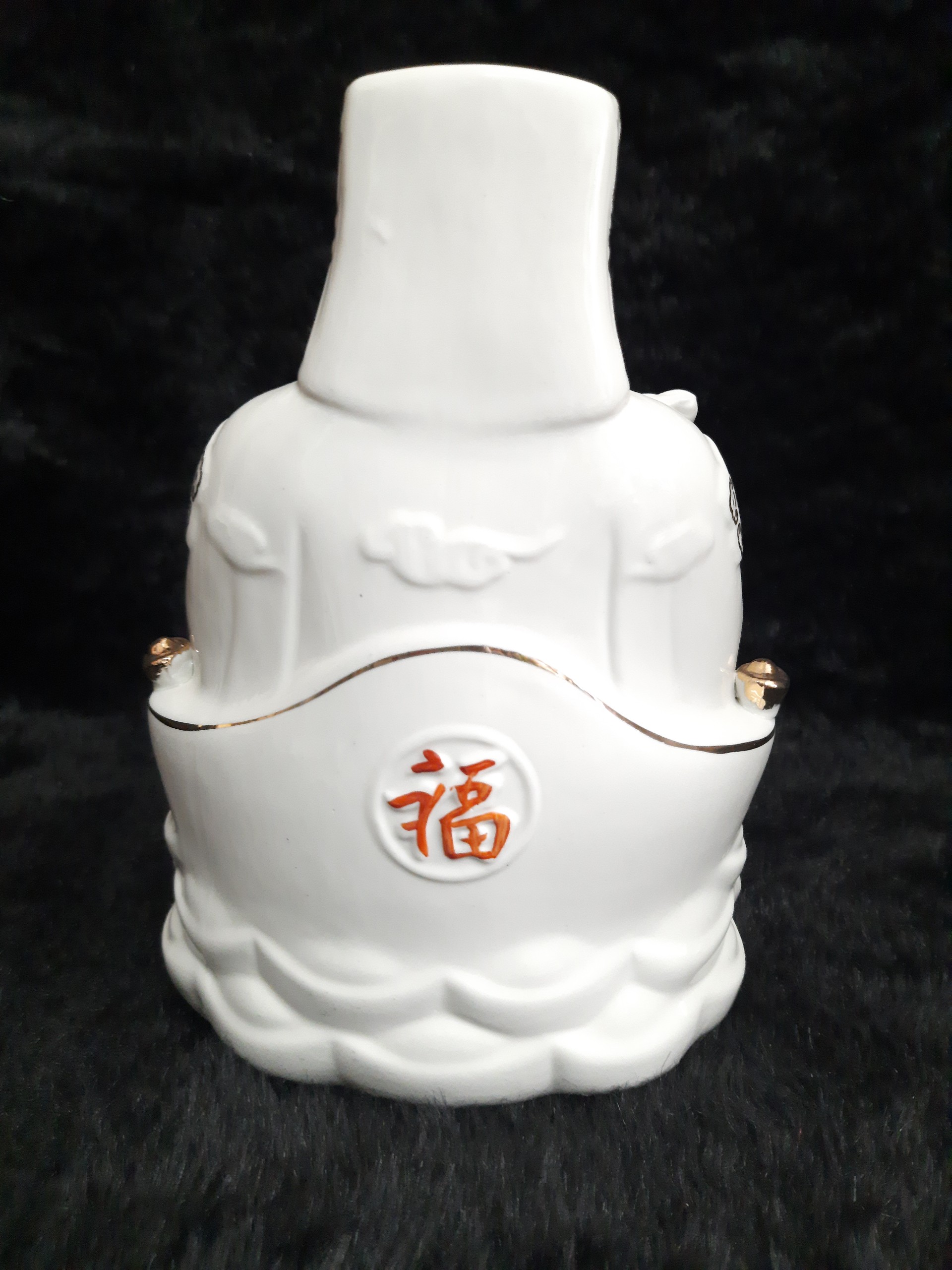 Ông Địa Thần Tài sứ trắng E6 cao 20 cm