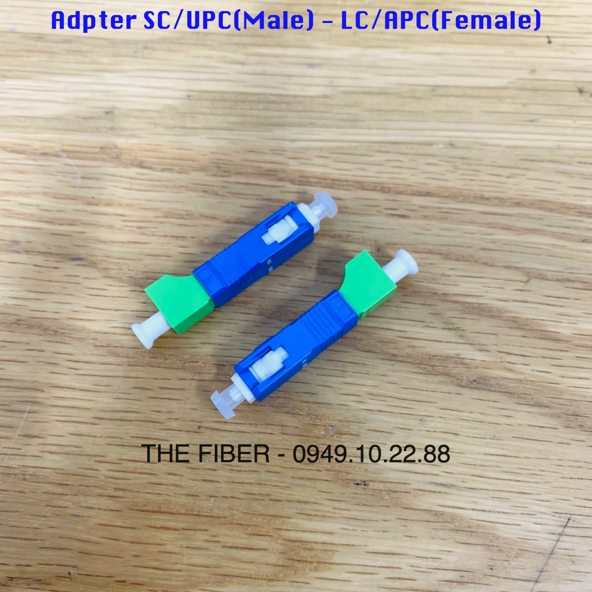 Đầu chuyển đổi đầu nối SC/UPC(Male)-LC/APC(Female) Singlemode, Simplex