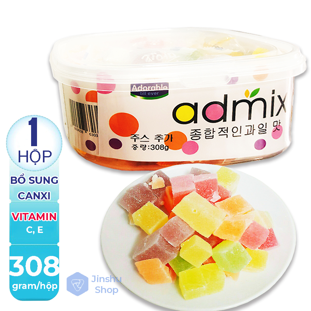 [HCM][ KẸO MỀM NGON KHÔNG CHẤT BẢO QUẢN] 01 Hộp 308gr Kẹo dẻo trái cây đủ mùi Admix Hàn Quốc (Date: 12 tháng)-[ 12.12 Hot Deals ]