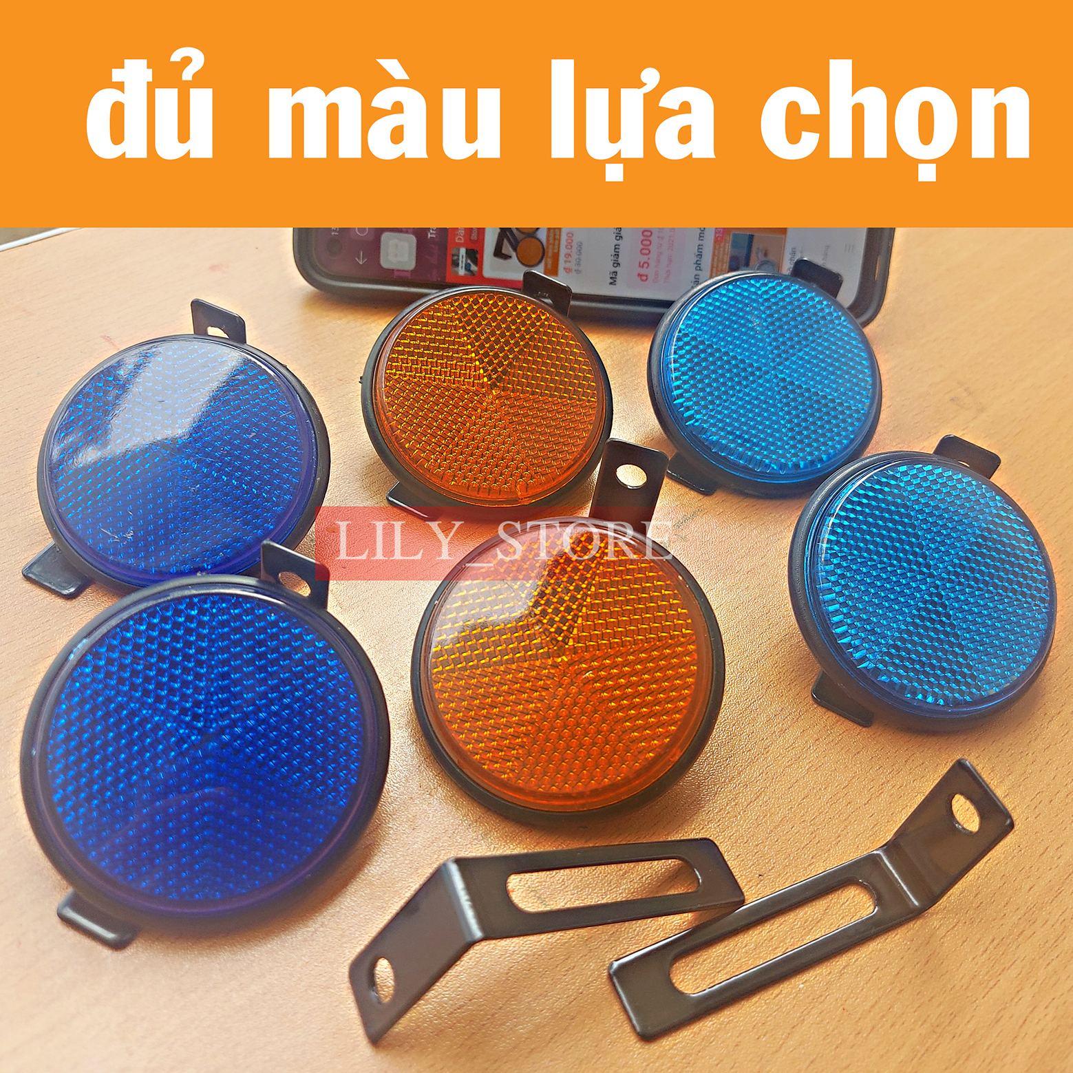 mắt mèo phản quang gắn bản số xe