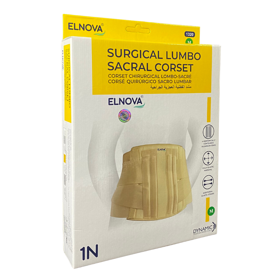 Đai cố định thắt lưng cột sống Elnova (màu kem) – 1320 Likima