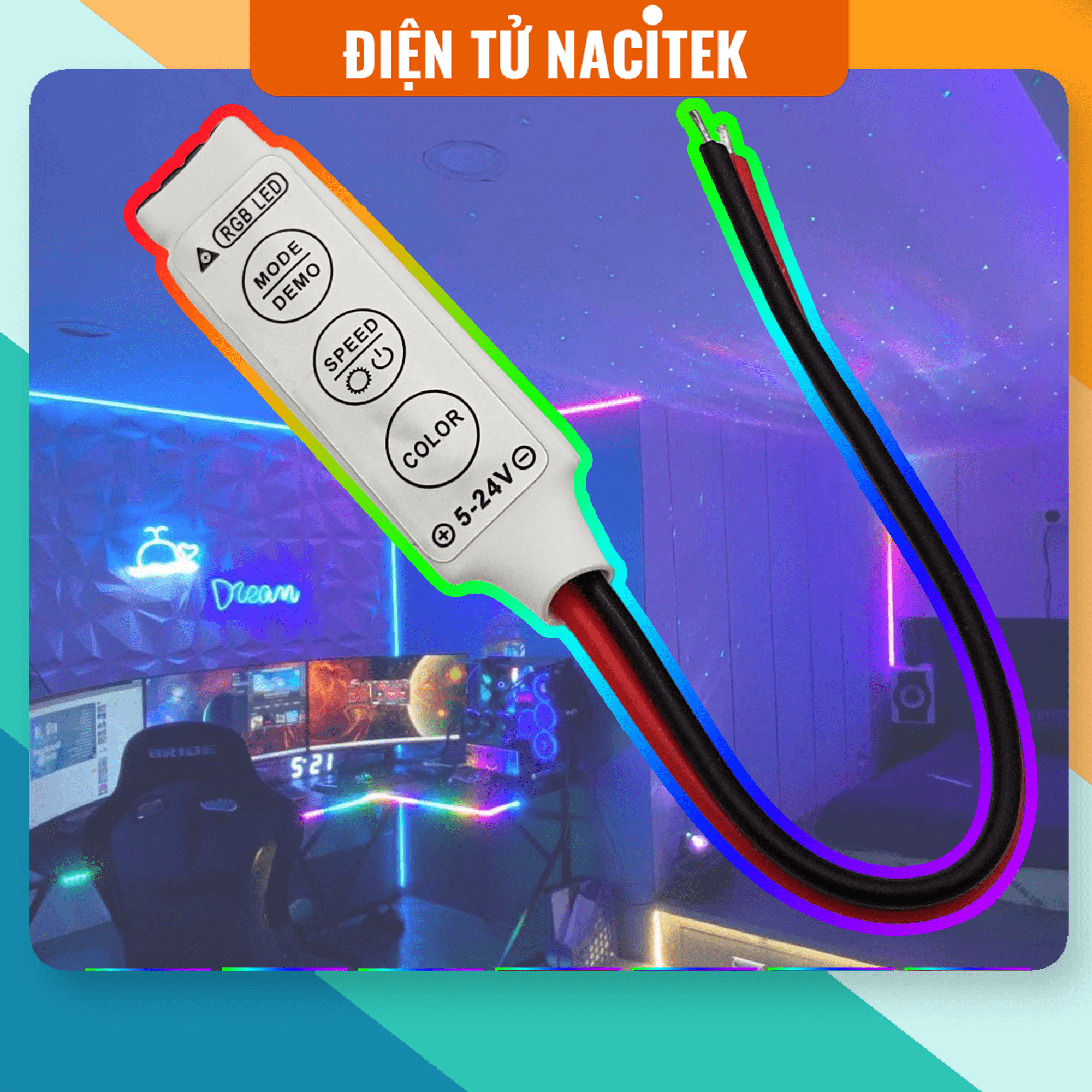 Mạch điều khiển led RGB 12VDC