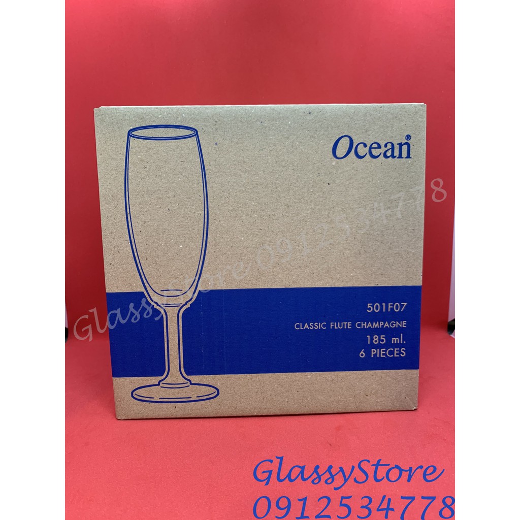 Ly (cốc) thủy tinh Ocean Champagne Flute - 185ml - 1501F07 (Hàng nhập khẩu Thái Lan chính hãng) (1 cái)