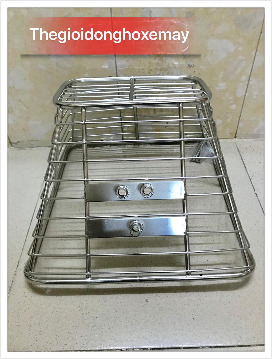 Rổ inox Sirius sọc ngang + pát si + nạ (combo 3 món)