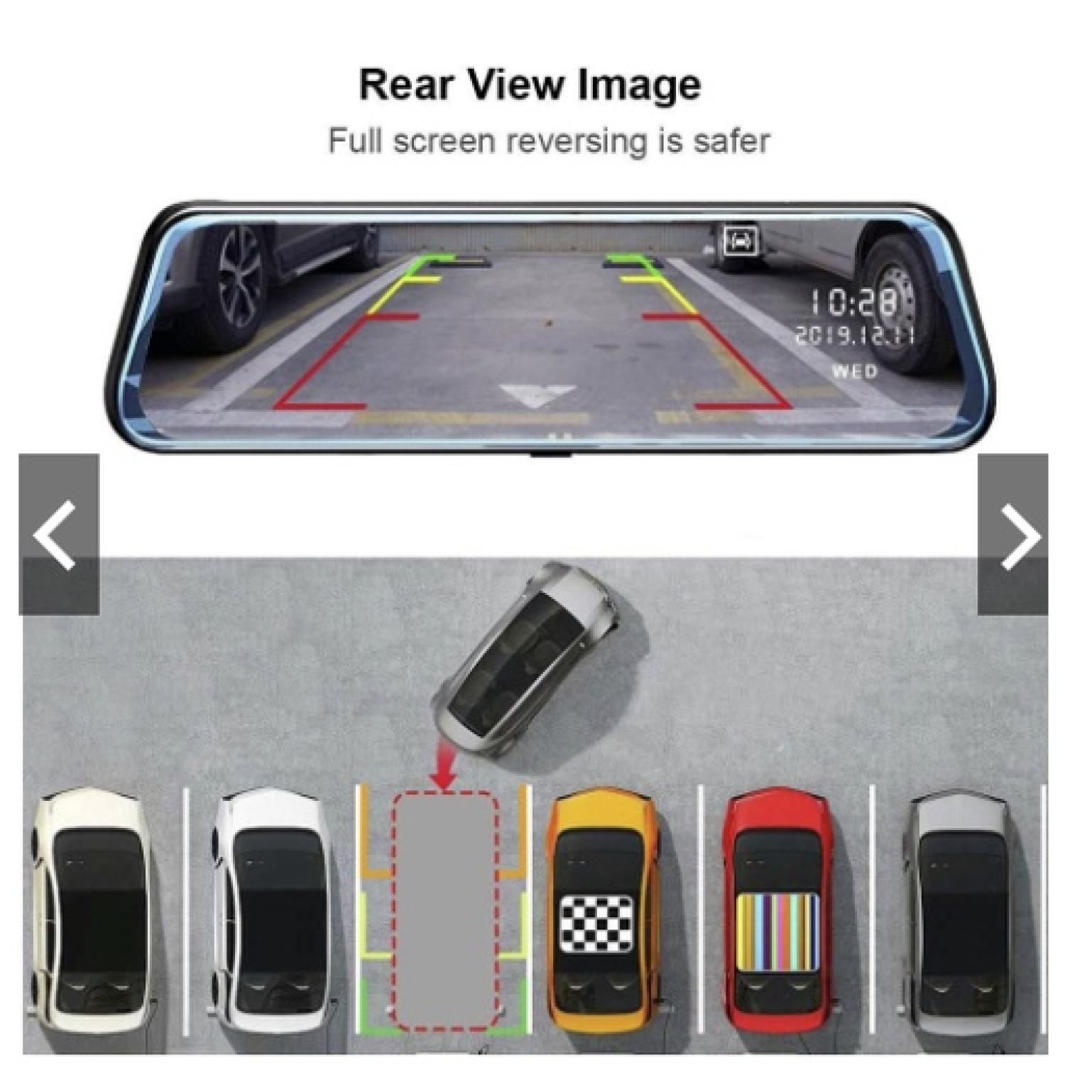 Camera hành trình Android gương siêu nét FULL HD 1080 (Tặng Kèm Thẻ Nhớ 32Gb)
