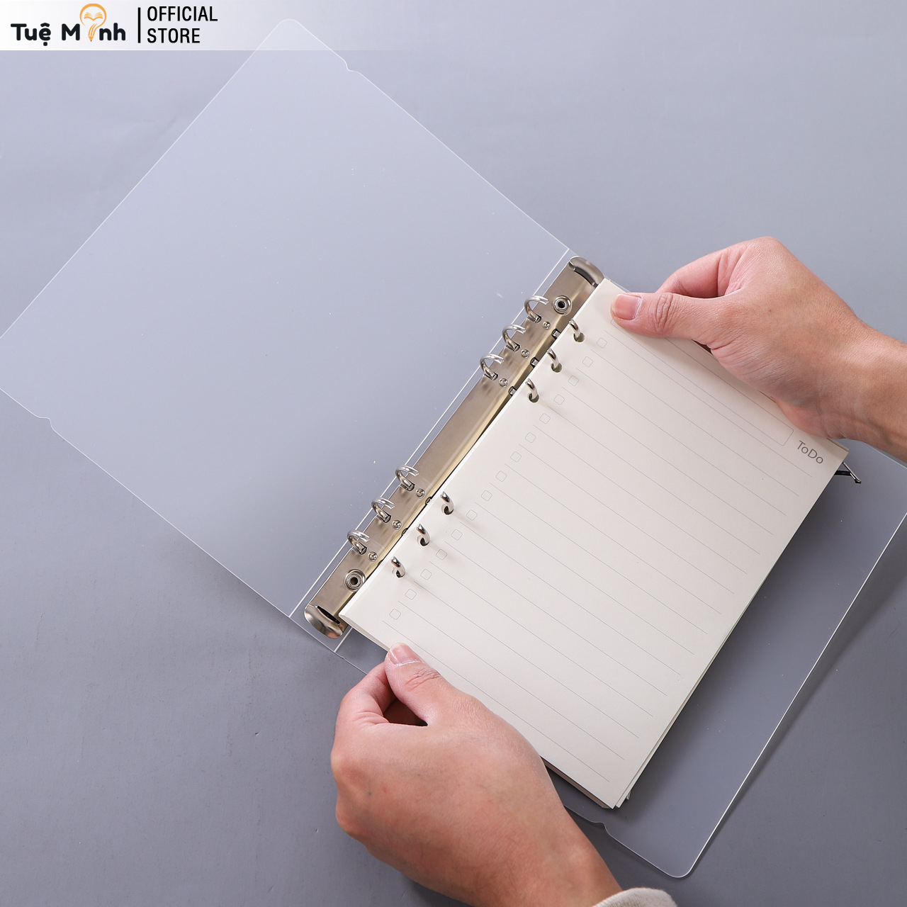 File Bìa Sổ Còng Sắt A5/ B5 thay giấy refill dễ dàng loại 6/ 9 chấu P06 chưa kèm giấy (Đọc kỹ lưu ý)