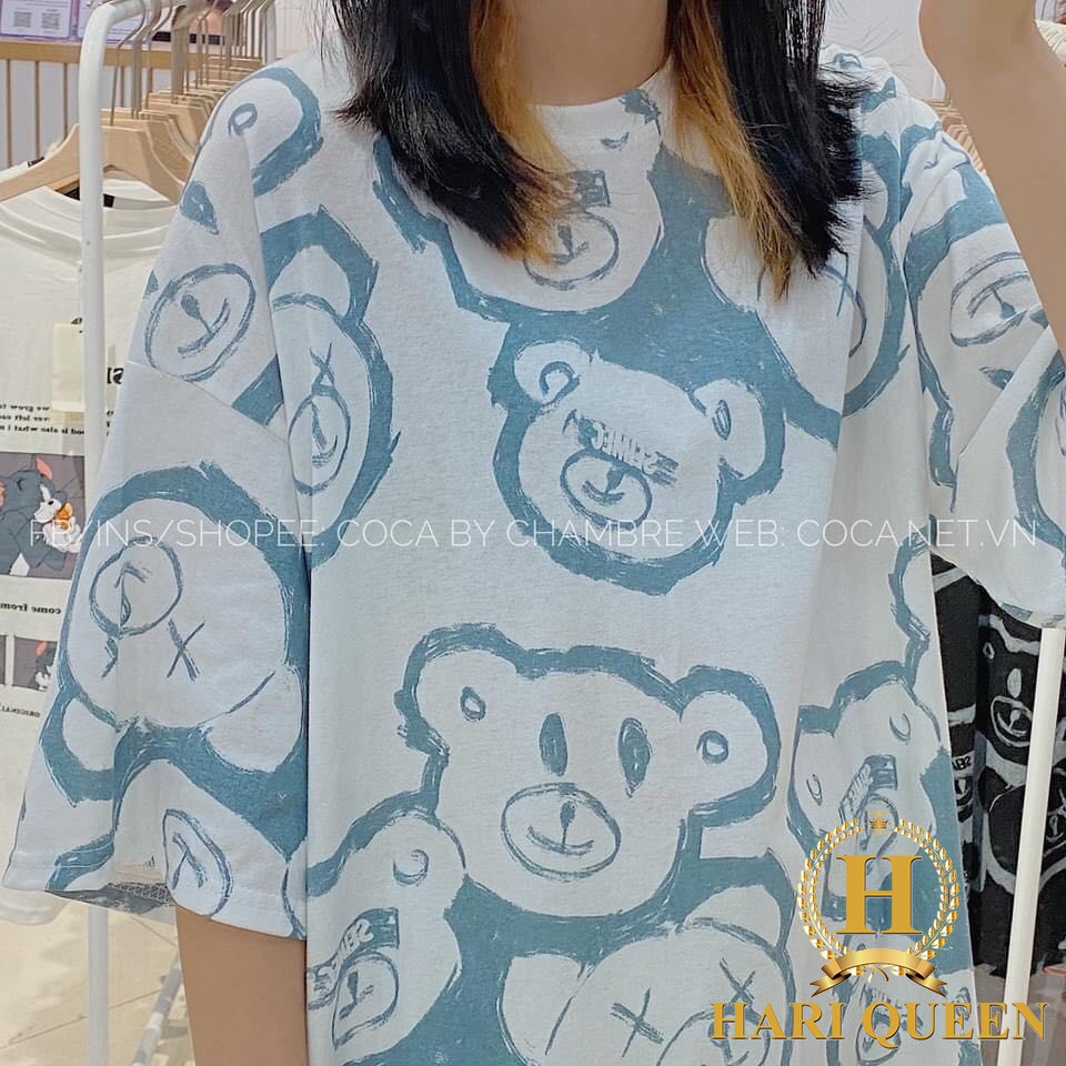 Áo phông mặt gấu in kín siêu hot