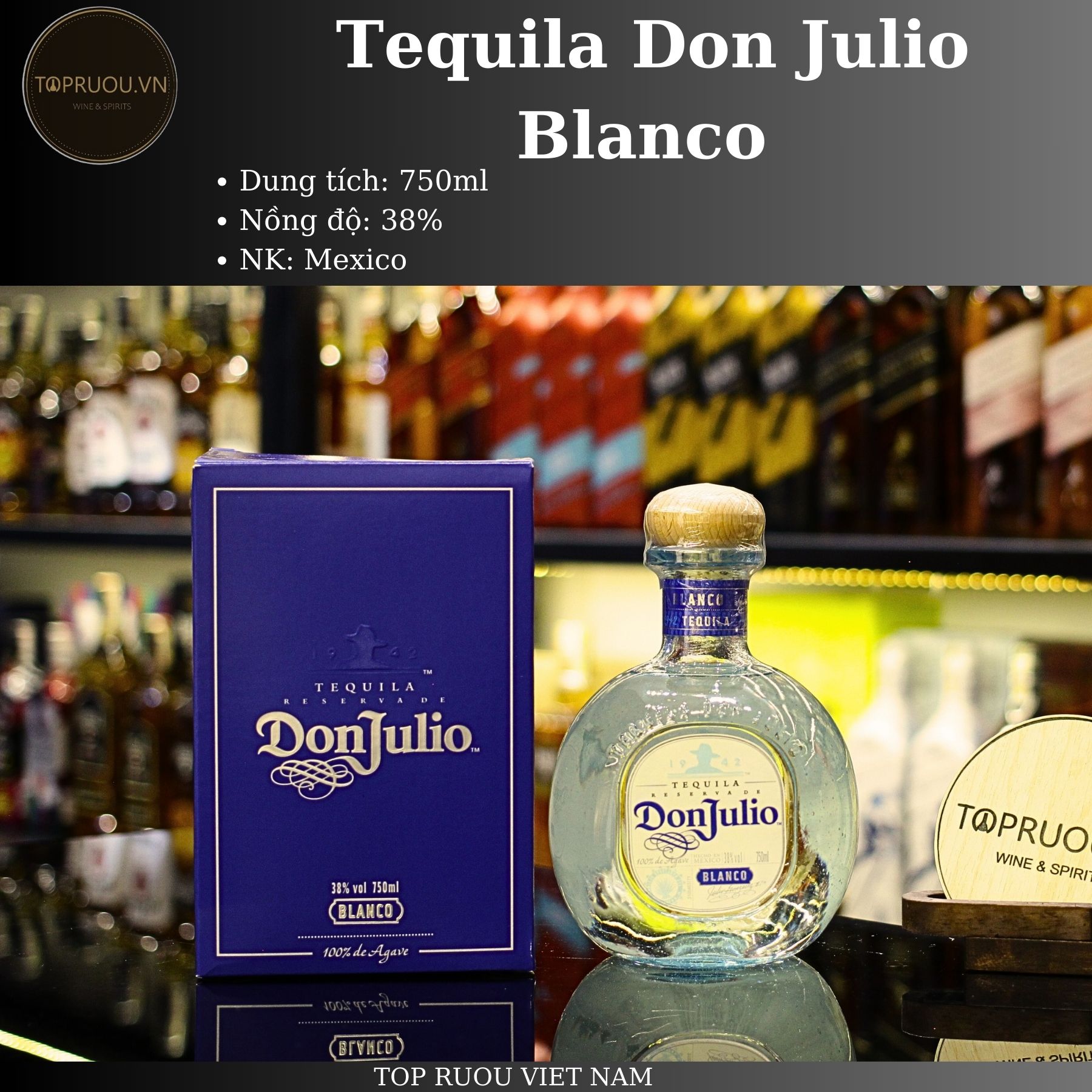 [Top Rượu VN] Tequila Jose Cuervo - Olmeca Reposado - Donjulio 700ml [Chính Hãng]