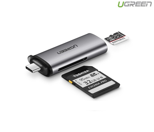 Đầu đọc thẻ nhớ USB Type-C cho thẻ SD/TF Ugreen 50704