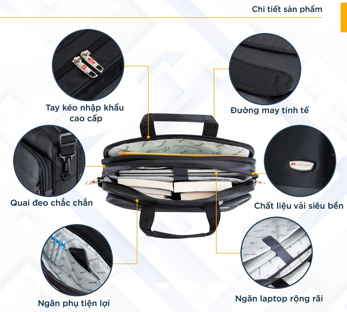 Cặp đen học sinh đa năng Kim Long KL016
