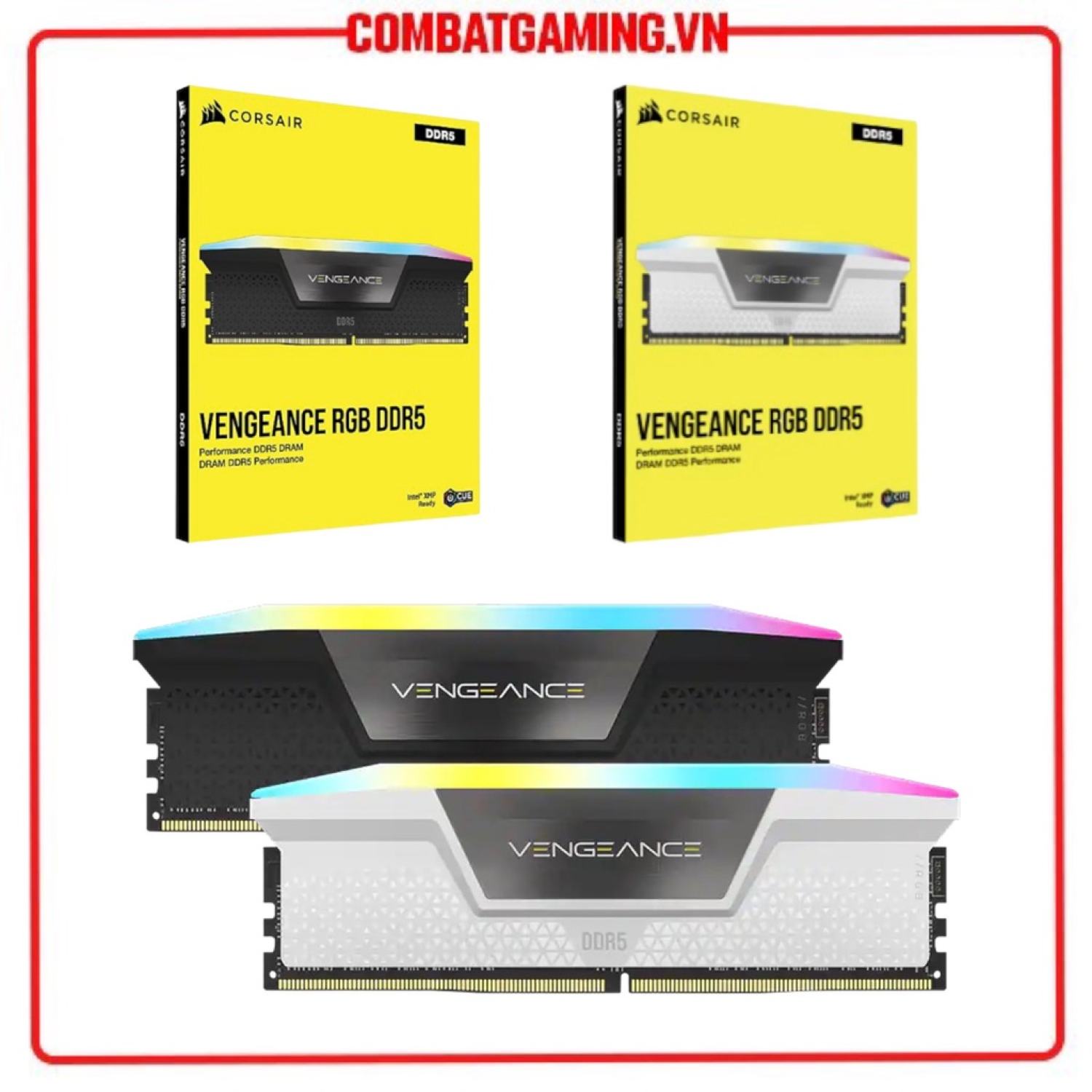 Ram Corsair Vengeance RGB 32GB 2x16GB DDR5 5600MHz - Hàng Chính Hãng