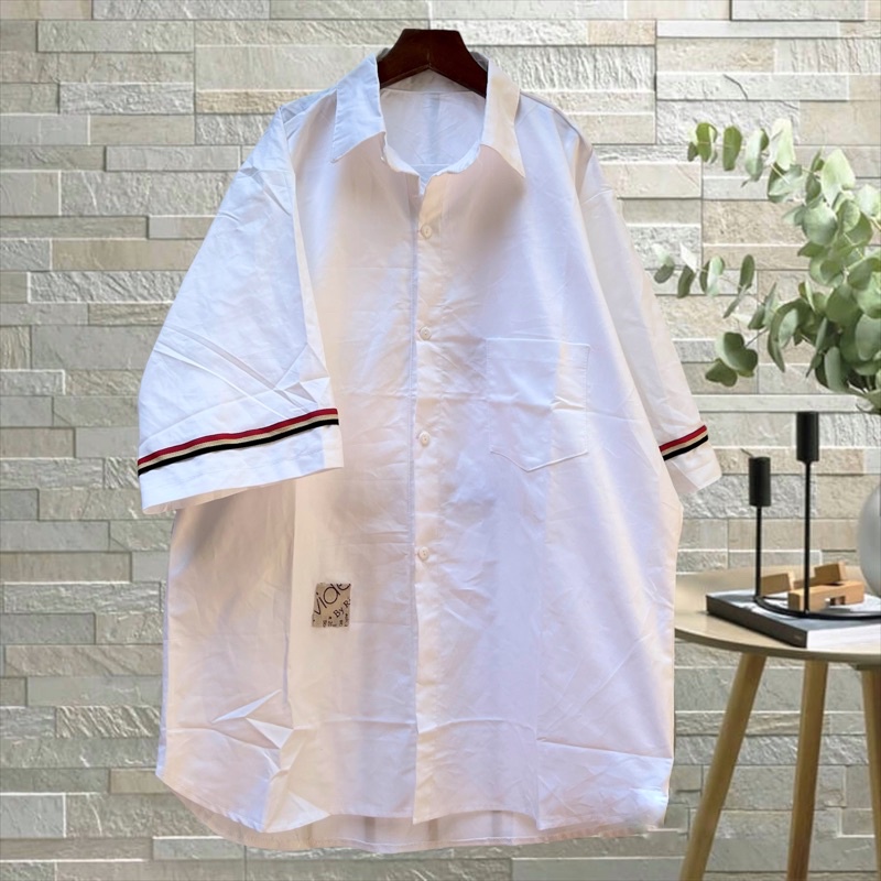 Áo sơ mi cộc tay viền ống quốc dân, áo sơ mi nữ ulzzang phong cách hàn quốc