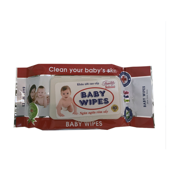 Khăn giấy nước baby wipes bịch 80 khăn
