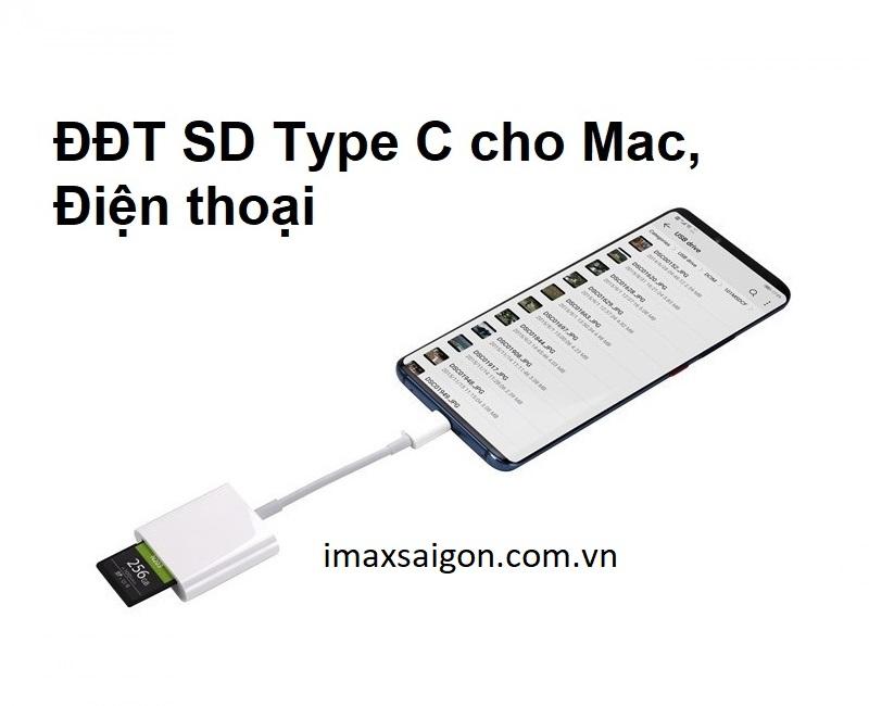 [HCM]Đầu đọc thẻ Đầu đọc thẻ SD Type C cho Mac Điện thoại