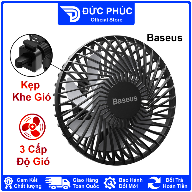 QUẠT mini Baseus Departure Vehicle Fan, 3 cấp độ gió – Chính Hãng