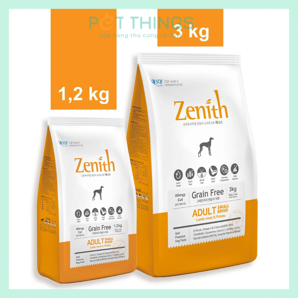 Thức ăn Hạt mềm Zenith 1.2kg / 3kg cho chó
