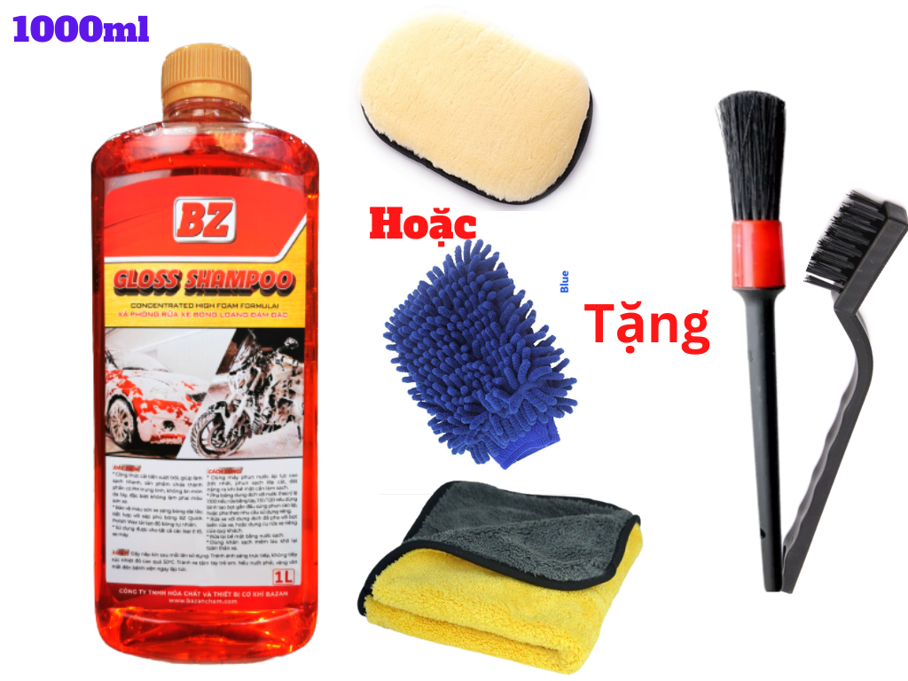 [HCM] Dung Dịch Rửa Xe BZ Gloss Shampoo 1000ml (Chọn Phân Loại)