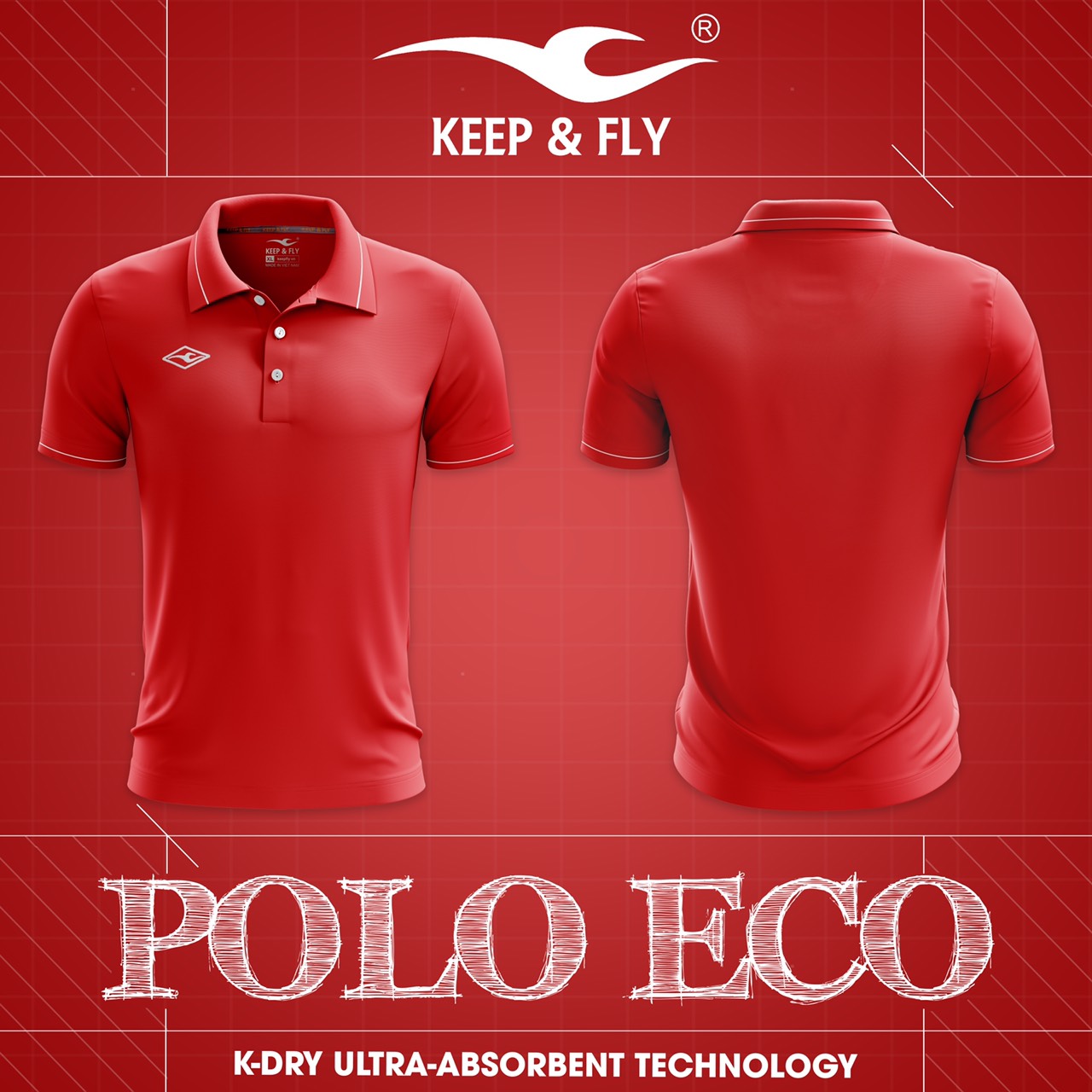 Áo thun Polo Eco ( hàng Keep & Fly chính hãng )