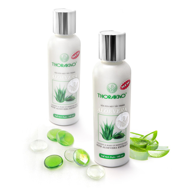 Combo 2 Chai Sữa rửa mặt tẩy trang Aloevera Thorakao 140g