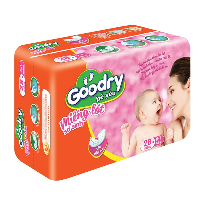 Miếng lót sơ sinh Goodry M28 miếng