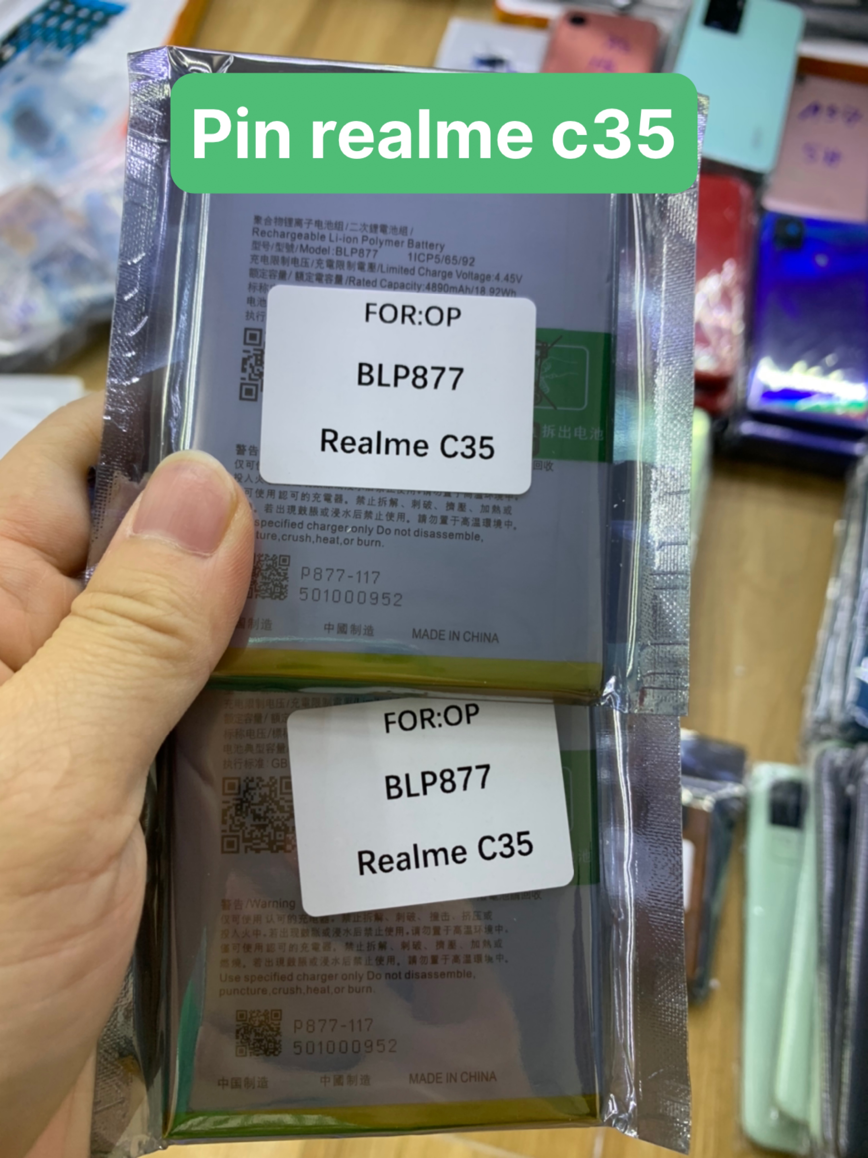 PIN ZIN MỚI ĐIỆN THOẠI REALME C35-BLP 877 (ZIN)