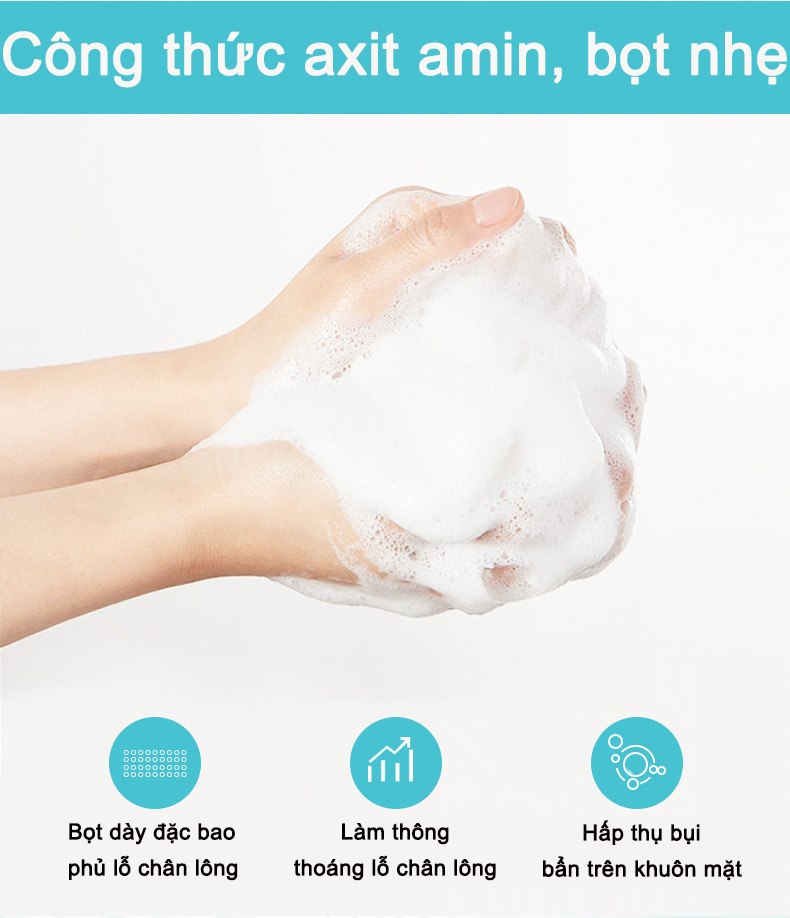 【💯Hàng thật】DETVFO Sữa rửa mặt Axit amin 120g