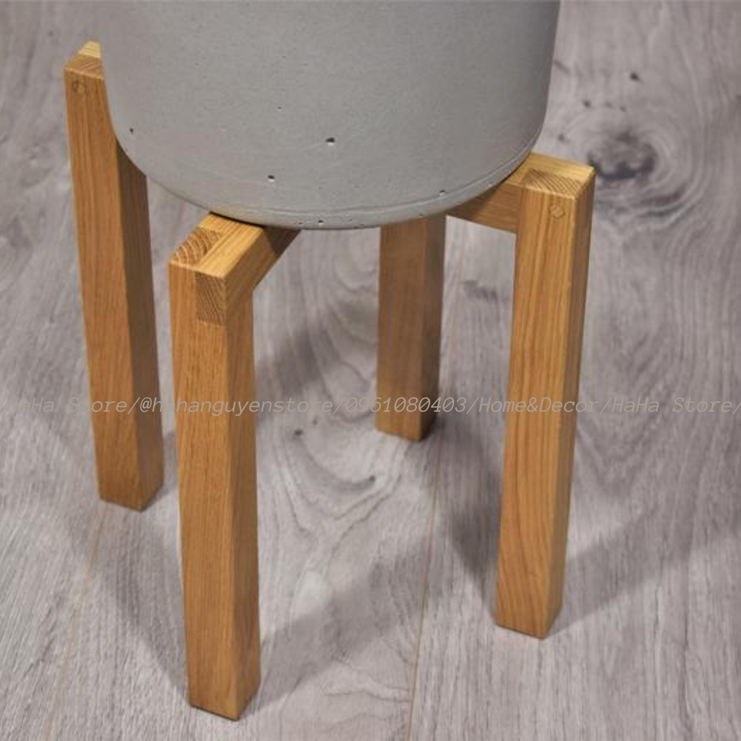 Đôn Gỗ Đặt Chậu Cây Chân Gỗ để chậu hoa CCG06