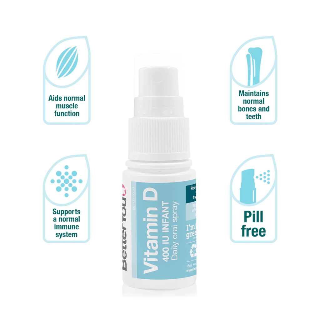 Vitamin D dạng xịt Better You Dlux Vitamin D3 cho bé