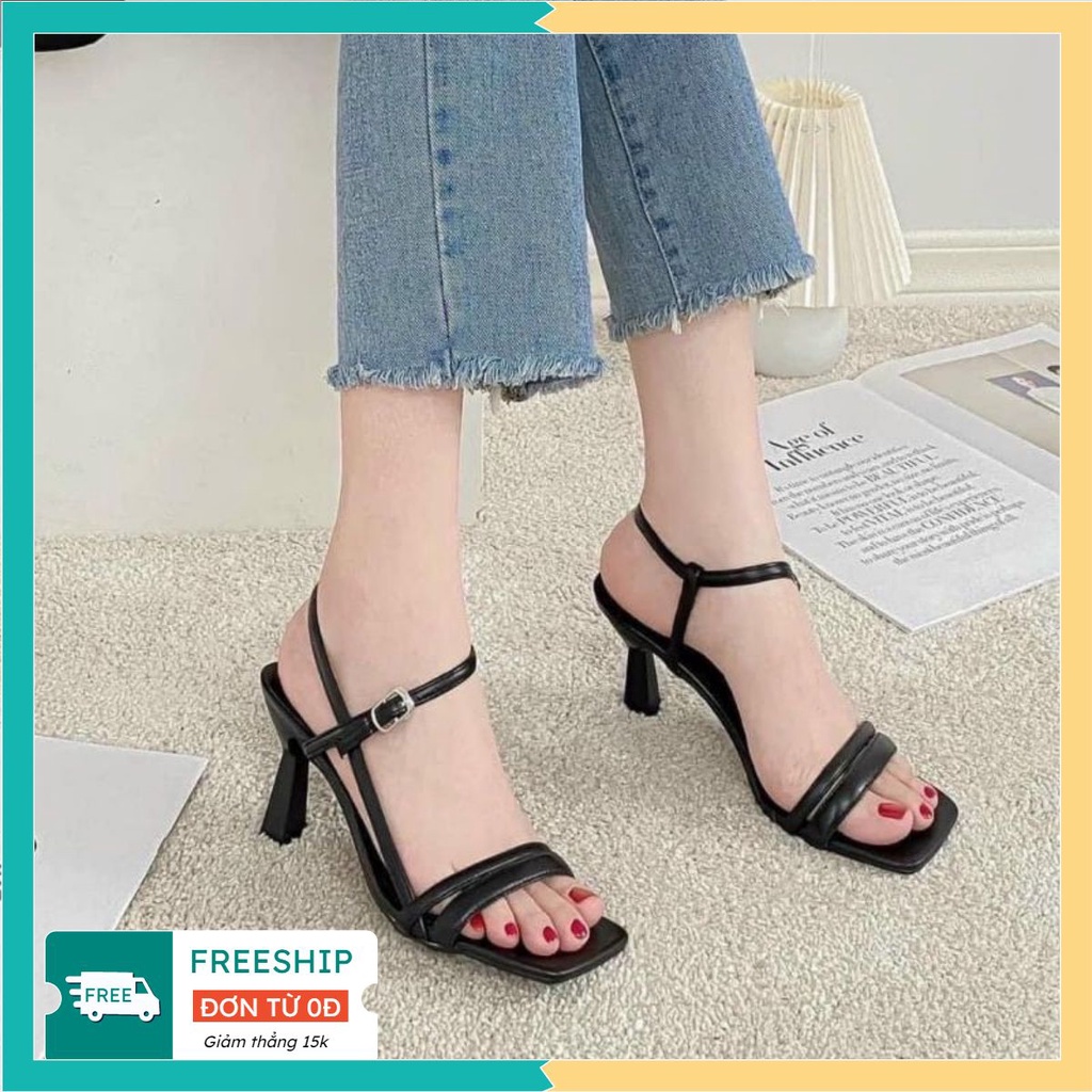 Sandal cao 7cm gót loe bigsize size từ 32 đến size 45
