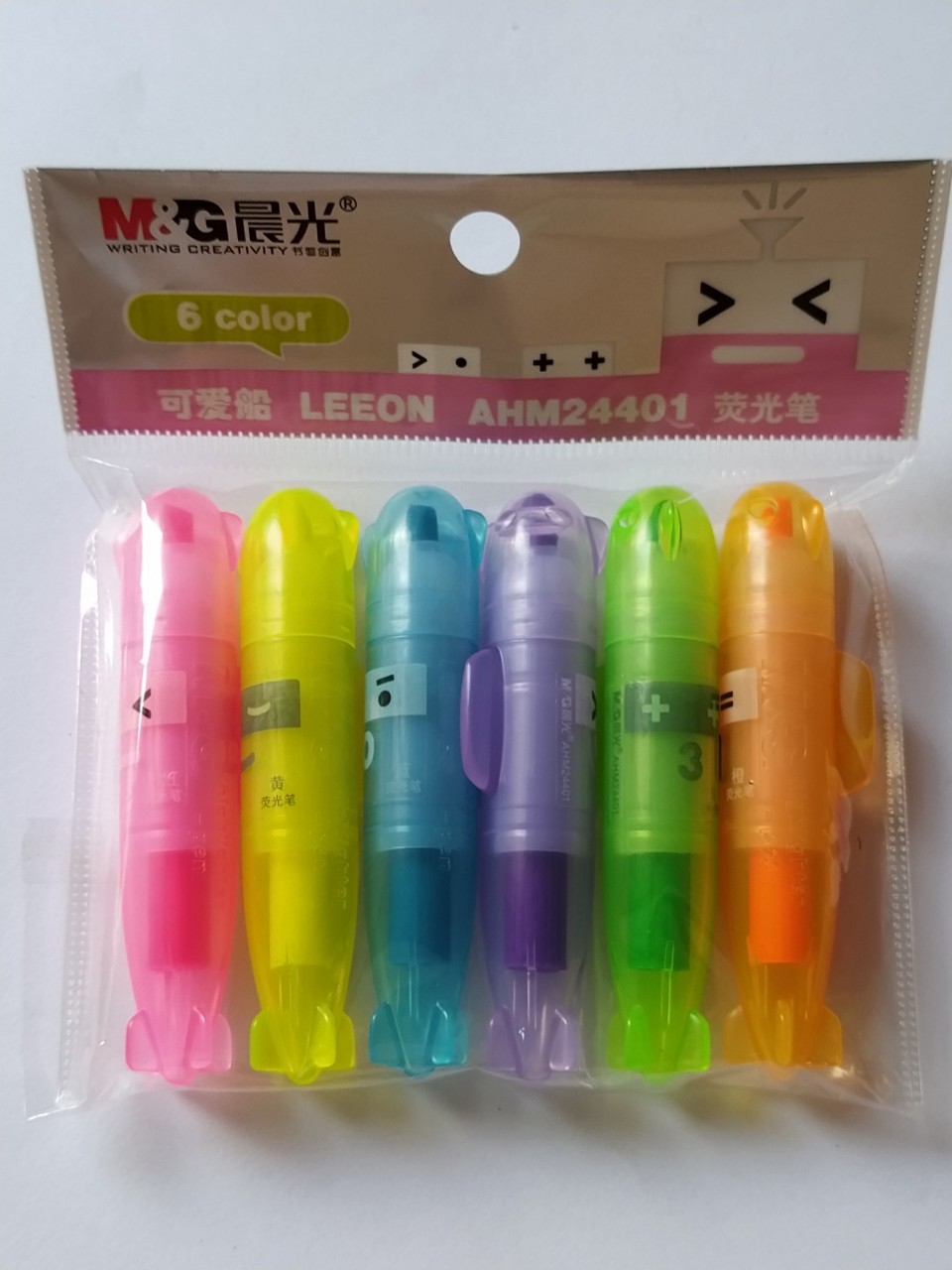 [HCM]Bút dạ quang 7cm M&G - Bộ 6 màu 24401