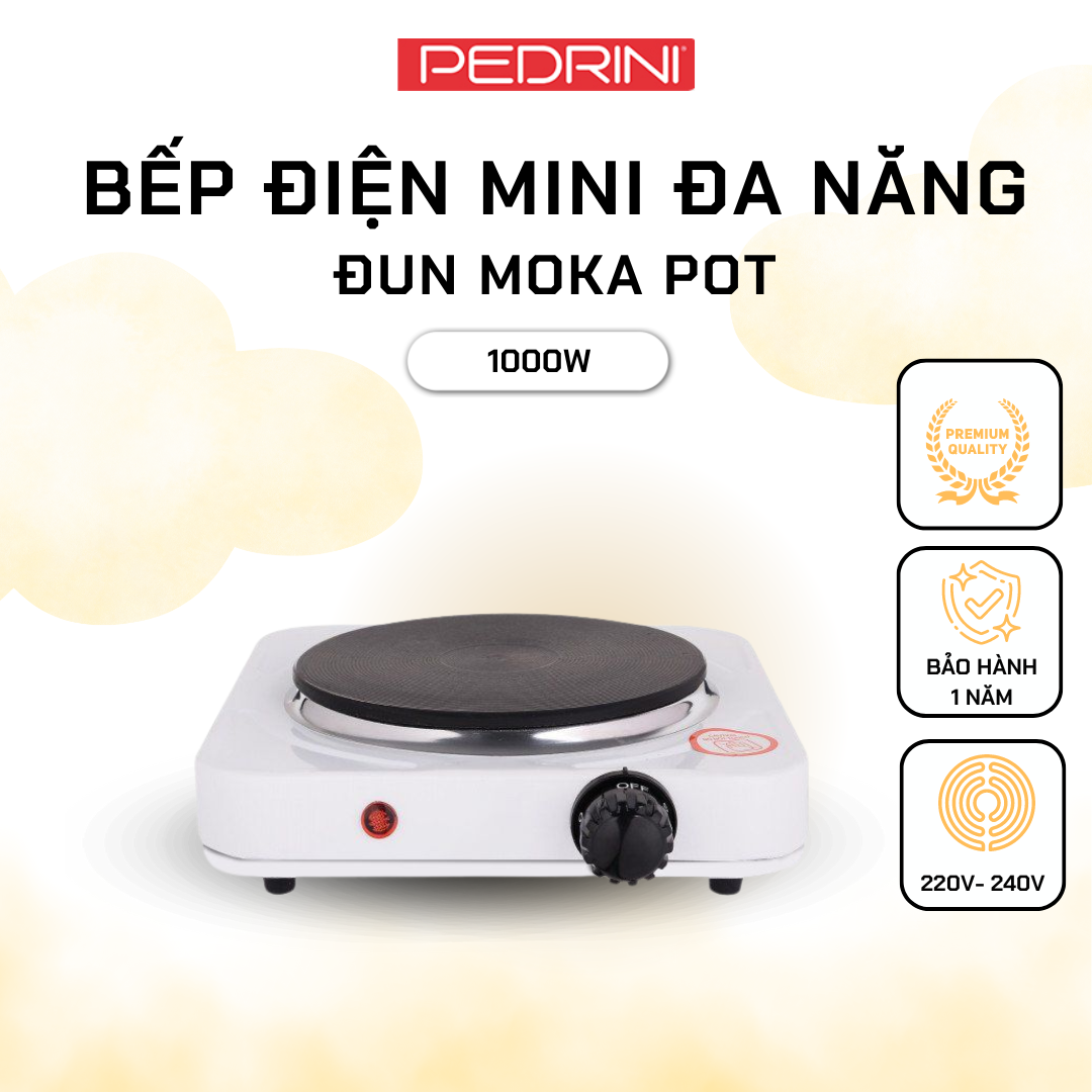 Bếp đun Moka pot BSD-1010A mâm đơn 1000W [Bảo Hành 1 Năm]