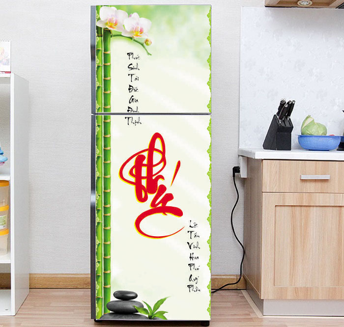 [HCM]Decal dán tủ lạnh - Mẫu Chữ Phúc - Chất liệu cao cấp