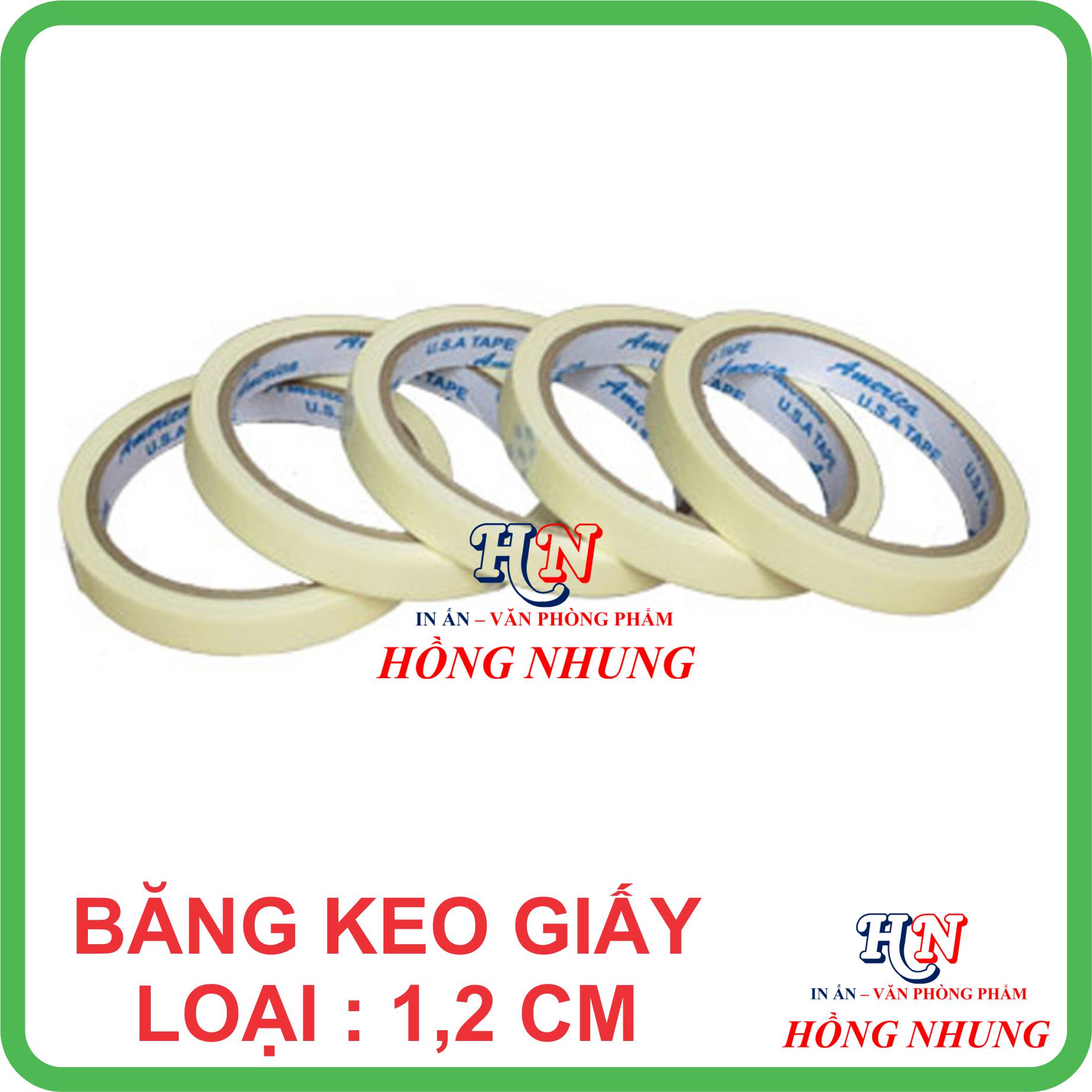Combo 12 cuộn băng keo giấy 1,2cm / 2,4cm ; siêu dính, bền, chắc chắn, tiện dụng.