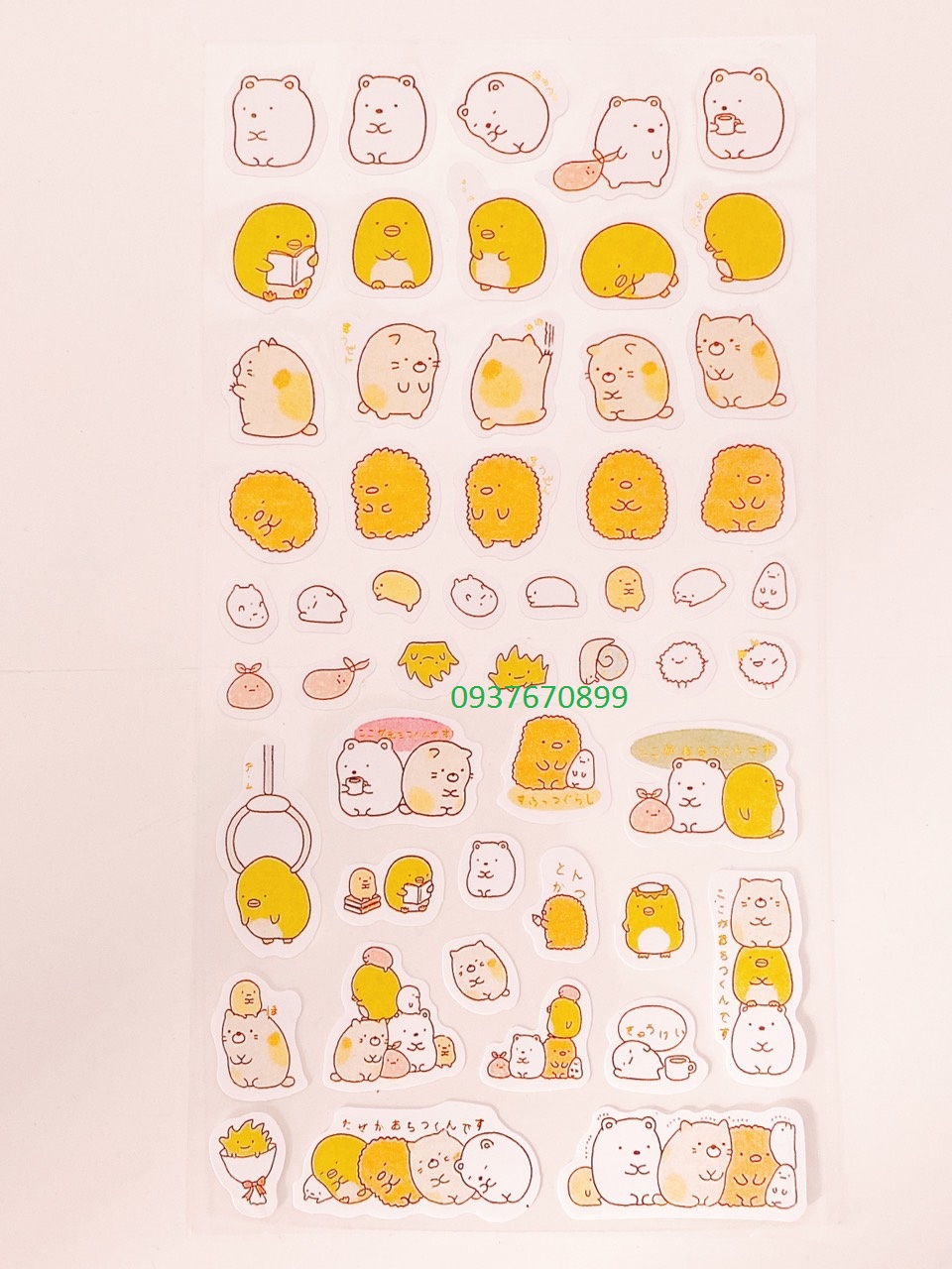 [HCM]Set 2 tấm Sticker Dán Trang Trí Molang ( Trang Trí Sổ Kế Hoạch Sổ Nhật Ký)-tầm 120 cái