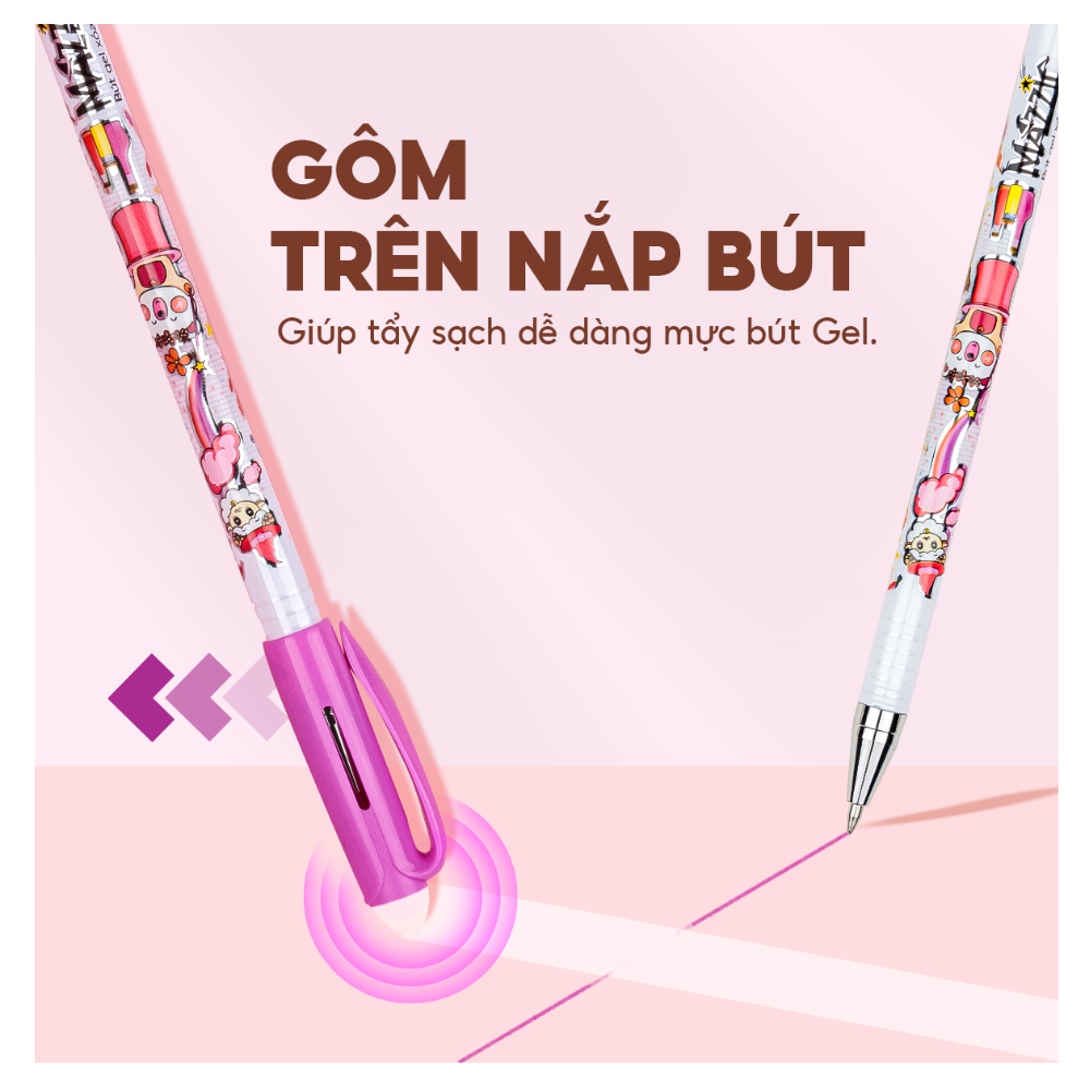 Bút gel xóa được Thiên Long 0.5mm (20 bút/hộp) TP-GELE01