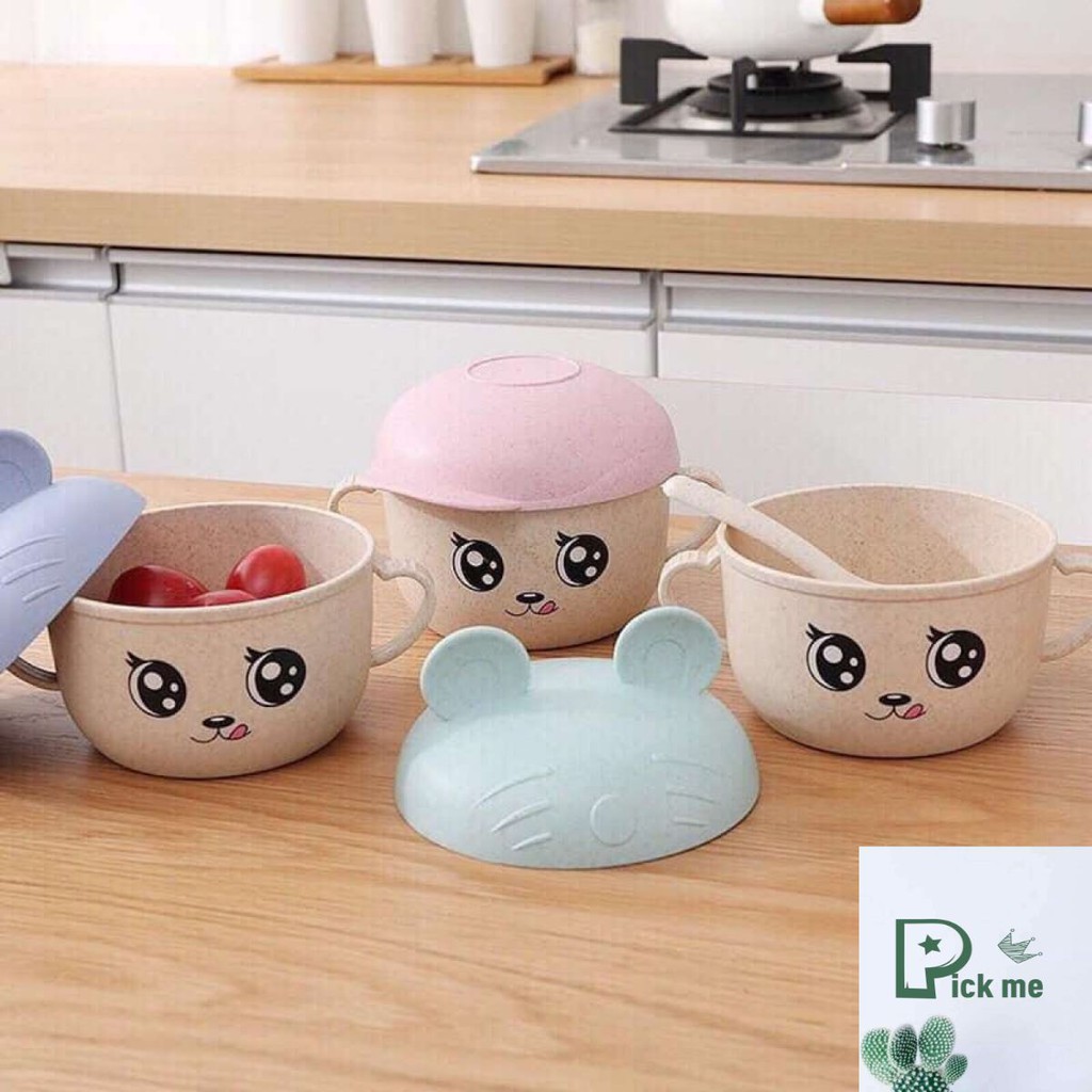 Bộ Bát Ăn Dặm Lúa Mạch Mickey, Bát Ăn Dặm Dễ Thương Cho Bé