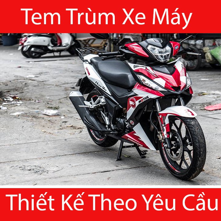 Tem trùm Winner đỏ trắng Motul - Độ dán team trùm decal xe máy Winner đỏ trắng Motul - Team trùm decal xe máy Winner rẻ đẹp và chất