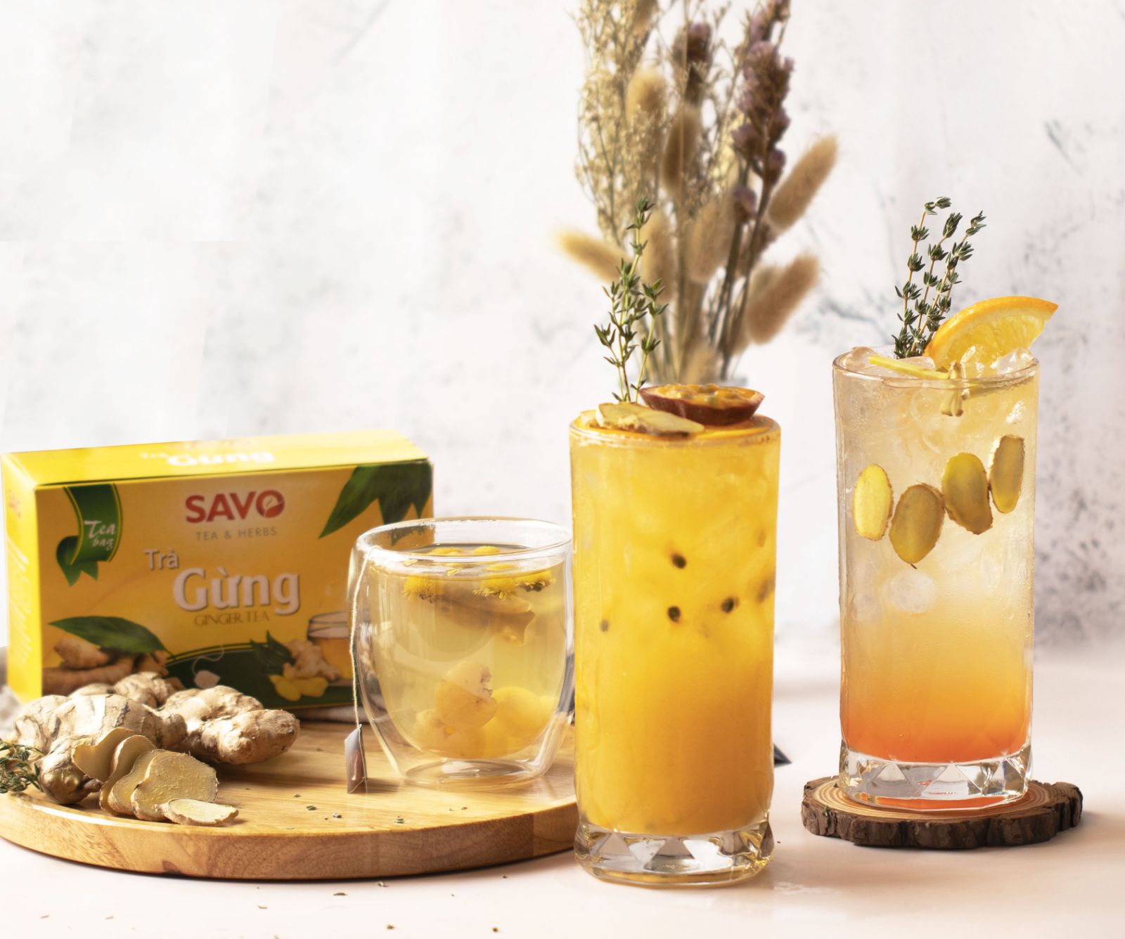 Trà SAVO Gừng (Ginger Tea) - Hộp 20 Gói x 2g