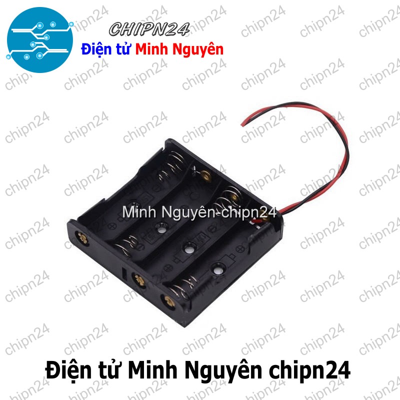 [1 cái] (C20) Hộp Đế pin 4 viên AAA - HH001541