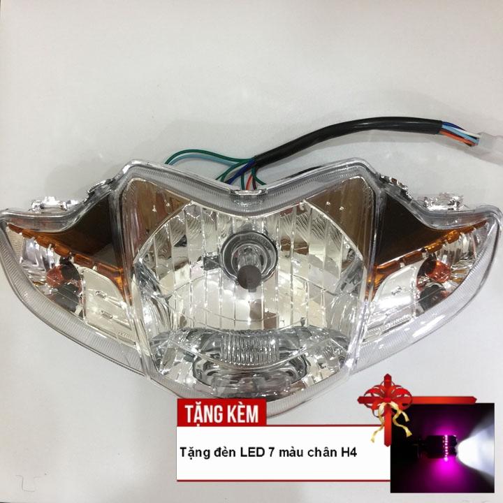 [SIÊU PHẨM ĐÂY] Đầu đèn pha xe WAVE S110 , RSX bóng tròn siêu sáng - G422 - TẶNG ĐÈN LED 7 MÀU CHÂN H4