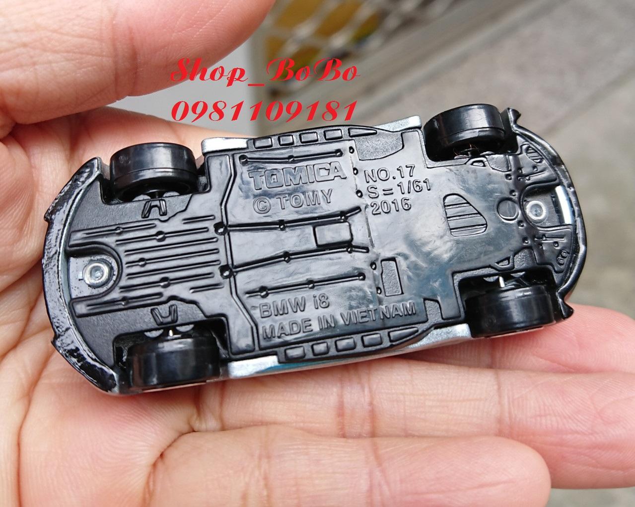 Thanh lý xe mô hình Tomica do bị rộp sơn - Xe BMW i8 màu bạc
