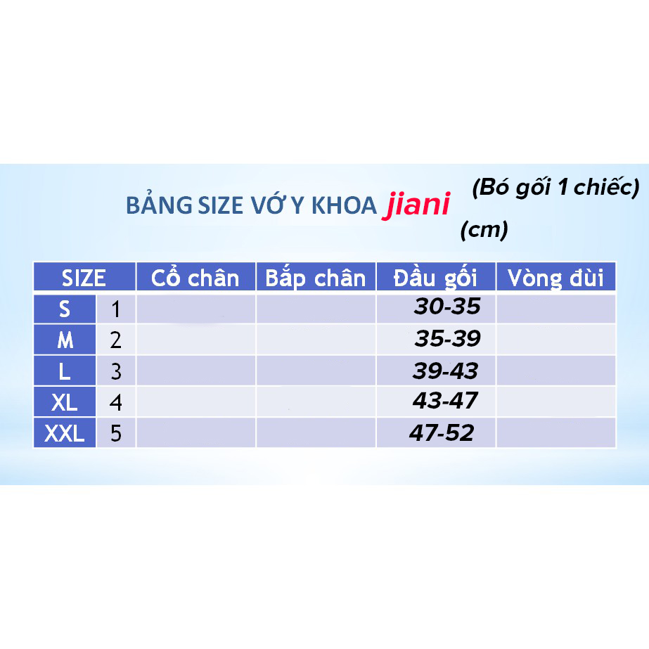 Vớ y khoa giãn tĩnh mạch đầu gối Jiani 1 chiếc