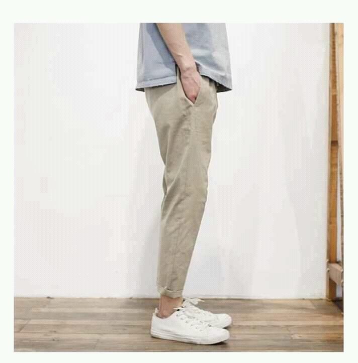 Quần kaki baggy nam ống côn